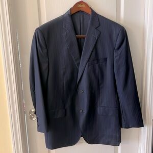 Daniel Cremieux navy pinstriped blazer 44R